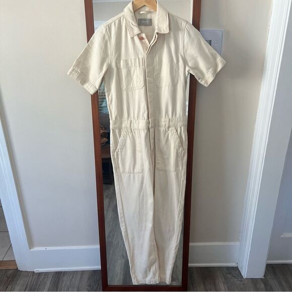 EVERLANE 🤍 Short Sleeve Coveralls (Off-white) Size 0 - Picture 3 of 6